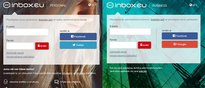 Inbox.eu new login pages!