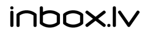 Black Inbox.lv logo on a white background Our logos