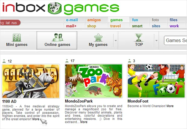 More detailed information about our Online games on Inbox Games!