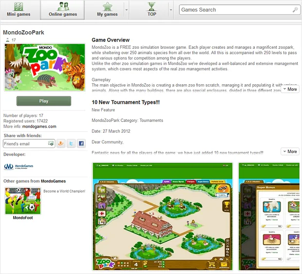 More detailed information about our Online games on Inbox Games!