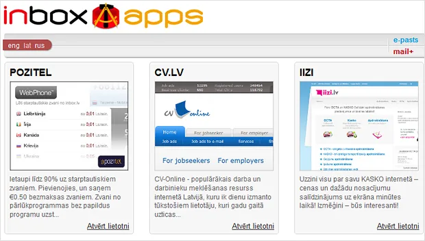 Inbox Apps: tika pievienota jauna lietotne IIZI