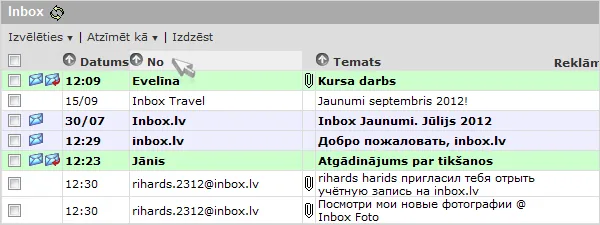 Pareizrakstības pārbaude un jauna vēstuļu šķirošana – Inbox Mail