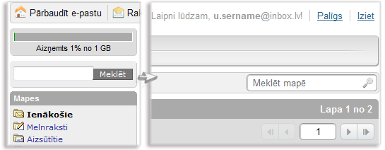 Inbox Mail jaunā versija – galveno lapu dizaina pamatizmaiņas