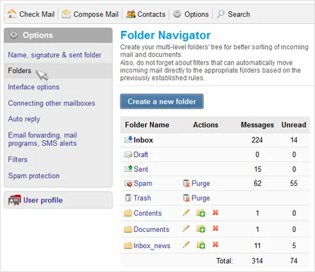 Inbox Mail: a new design for the letters’ editing pages, mail settings and attached documents
