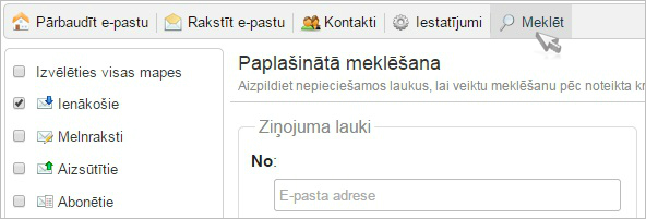 Inbox Mail – meklēšana ar vienu klikšķi