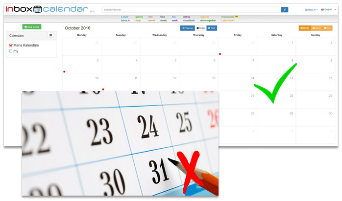 Inbox Calendar in your mobile phone!