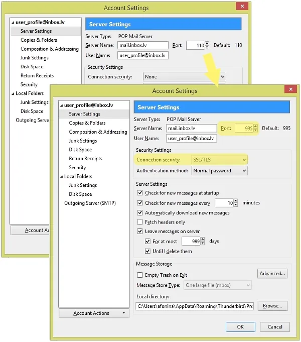 Choose security in your work with mail via POP3!