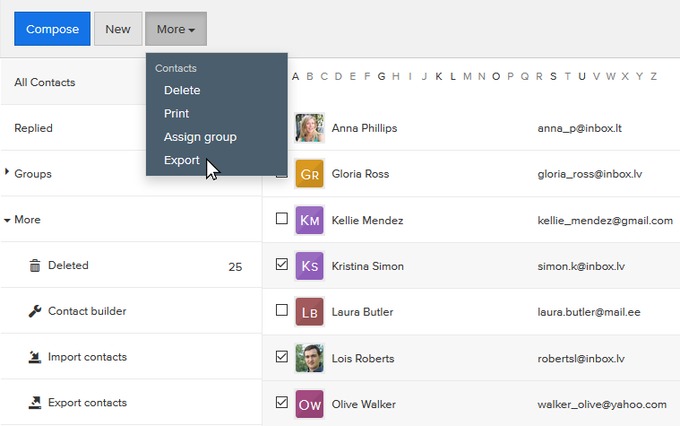 Ability to export contacts!