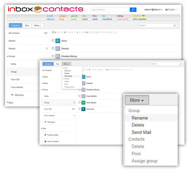 Send letter to all contact groups recipients at once!
