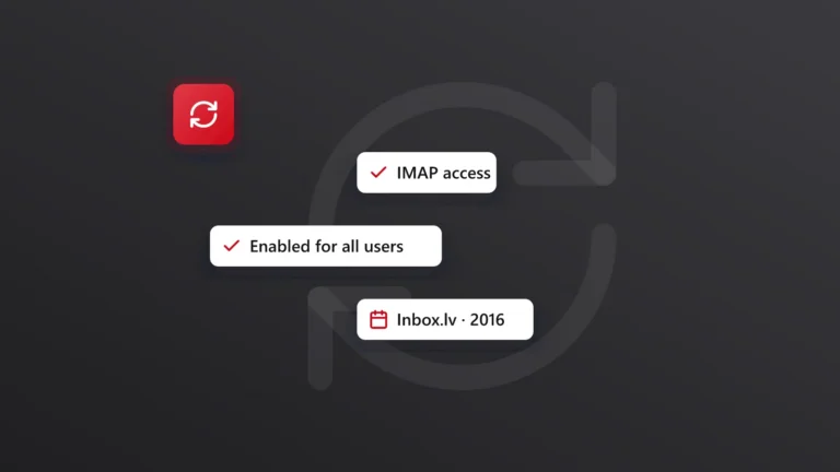 IMAP доступен для всех пользователей Inbox.lv!